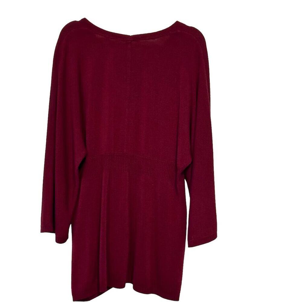 Women's‎ Burgundy Dolman Sleeve Drawstring Waist Short Dress M
